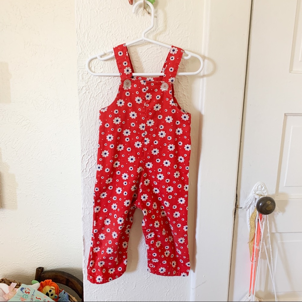 Vintage flower overalls